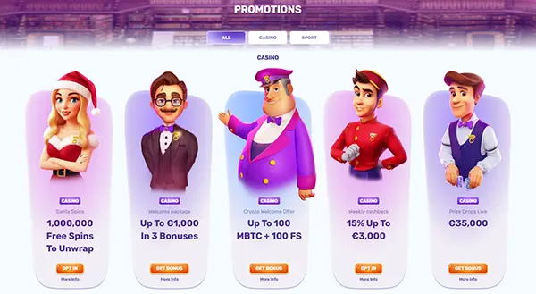 Slots Palace Bonuses and Promotions